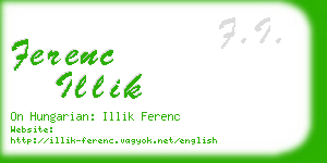 ferenc illik business card